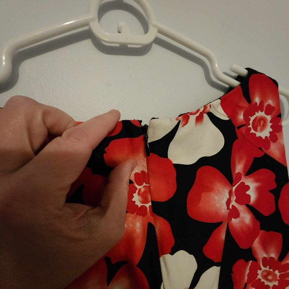 EUC Sandra Darren Floral Sleeveless lined dress - Picture 4 of 5